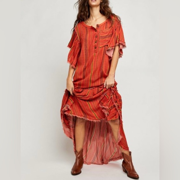 Free People Dresses & Skirts - Free People Better Days Maxi / Red Combo Size X-Small